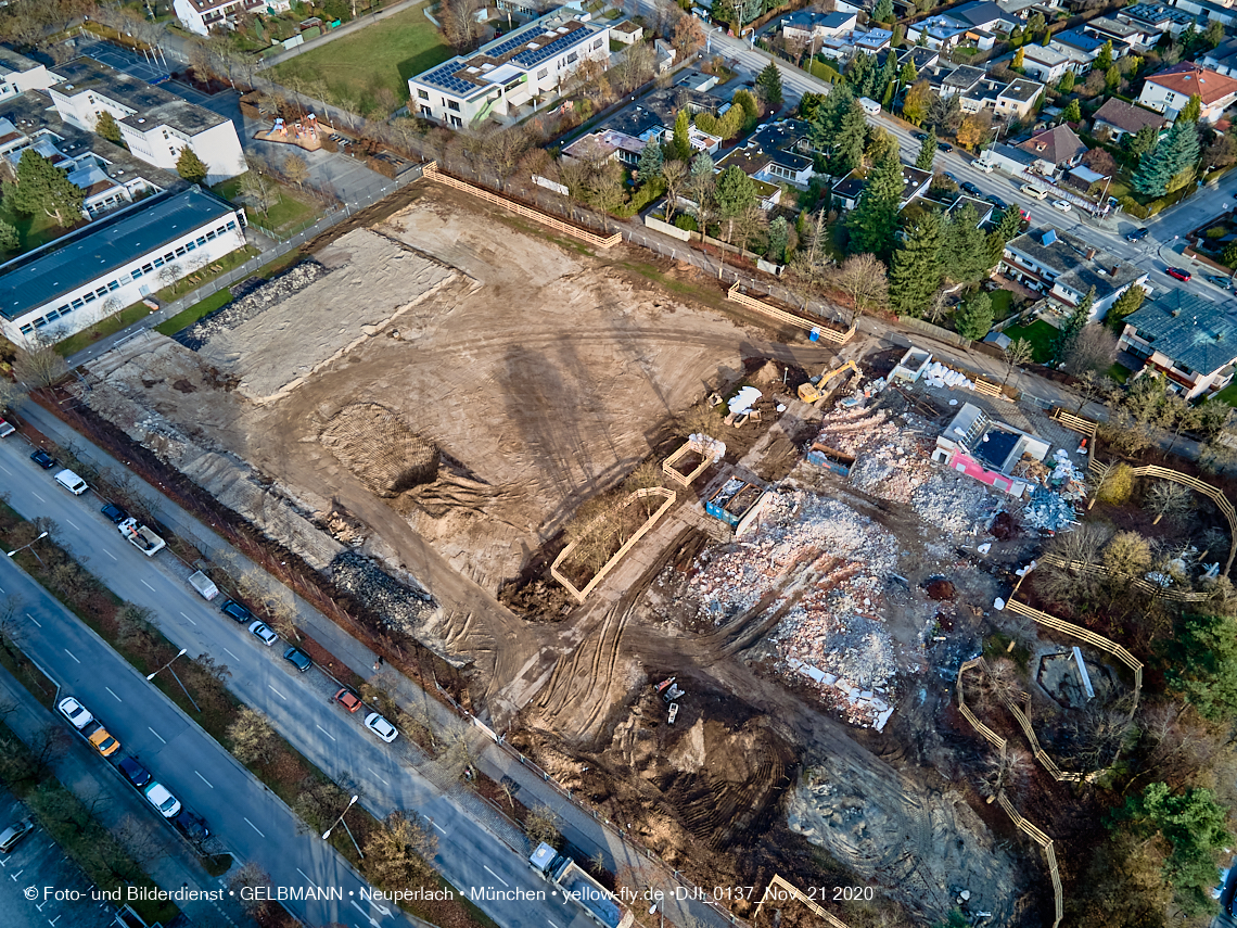 21.11.2020 - Bauplatz der Grundschule in Neuperlach in München
